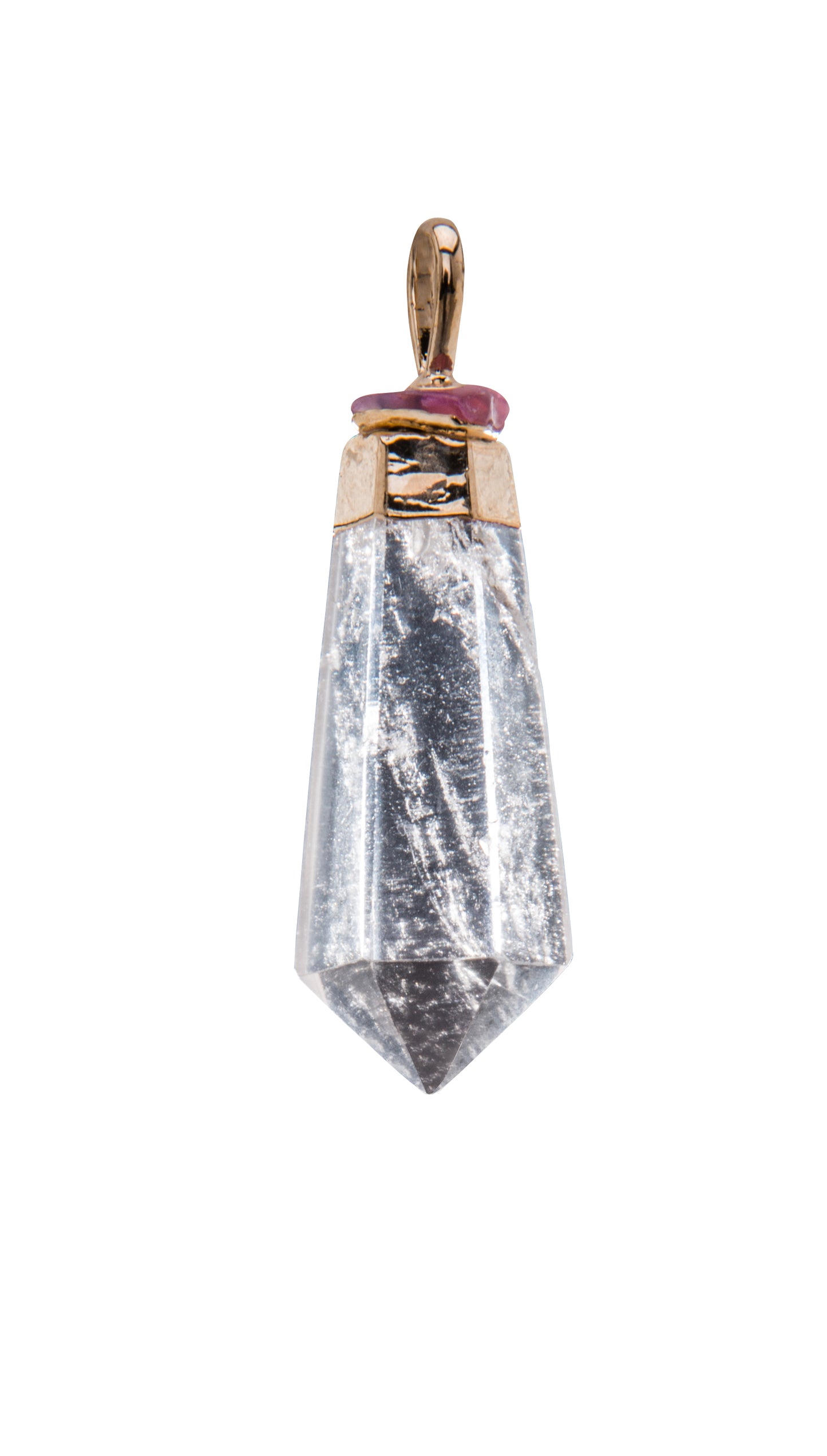 Biterminado de Cristal com Pedra Rolada Fixa