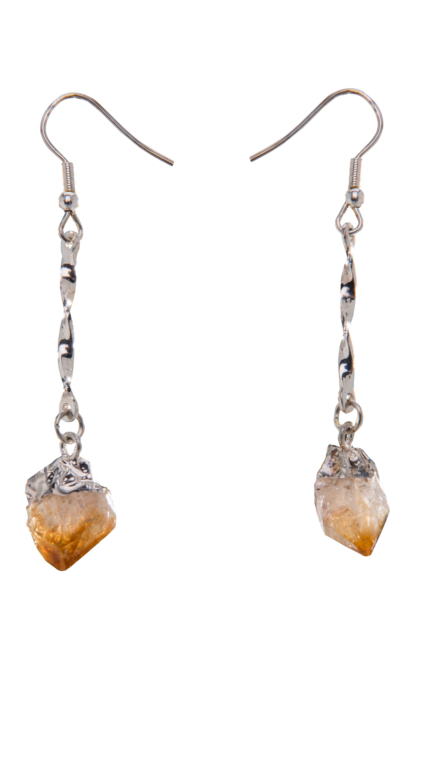 Ponta de Citrino com Corrente e Electroplate