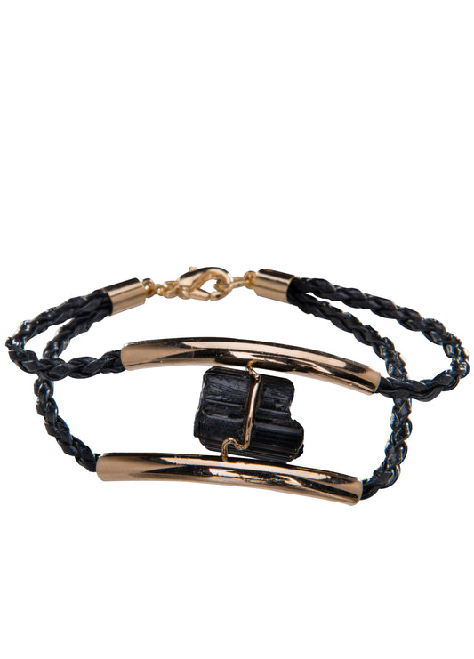 Couro Trançado com Pontas