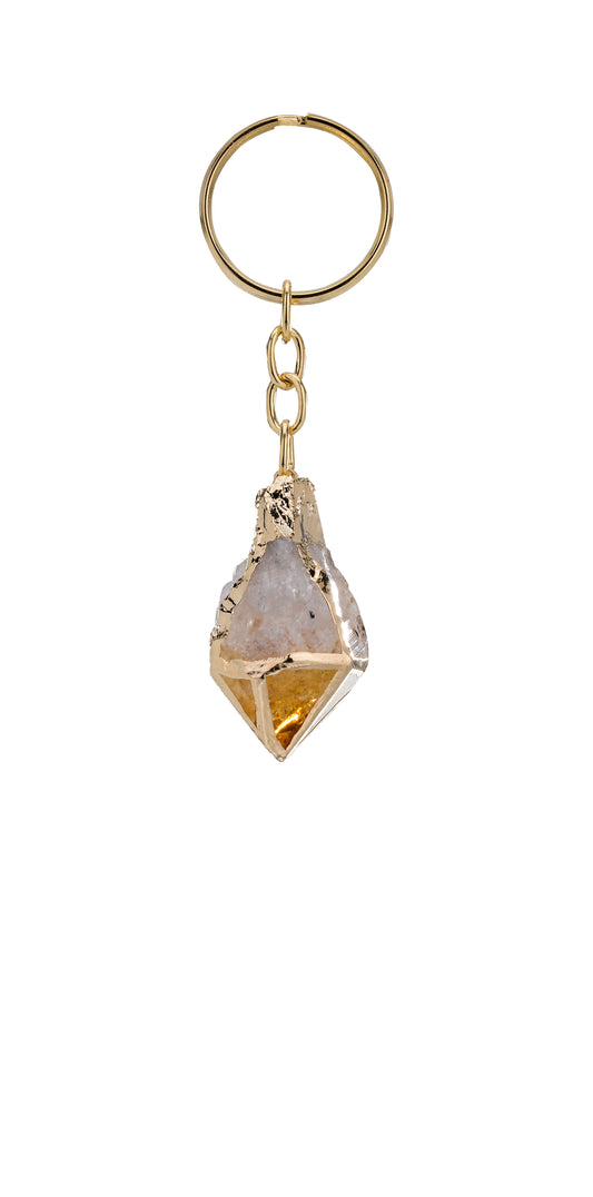 Ponta Natural de Citrino Bordada