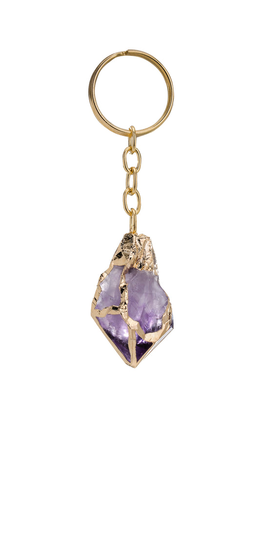 Ponta Natural de Ametista Bordada