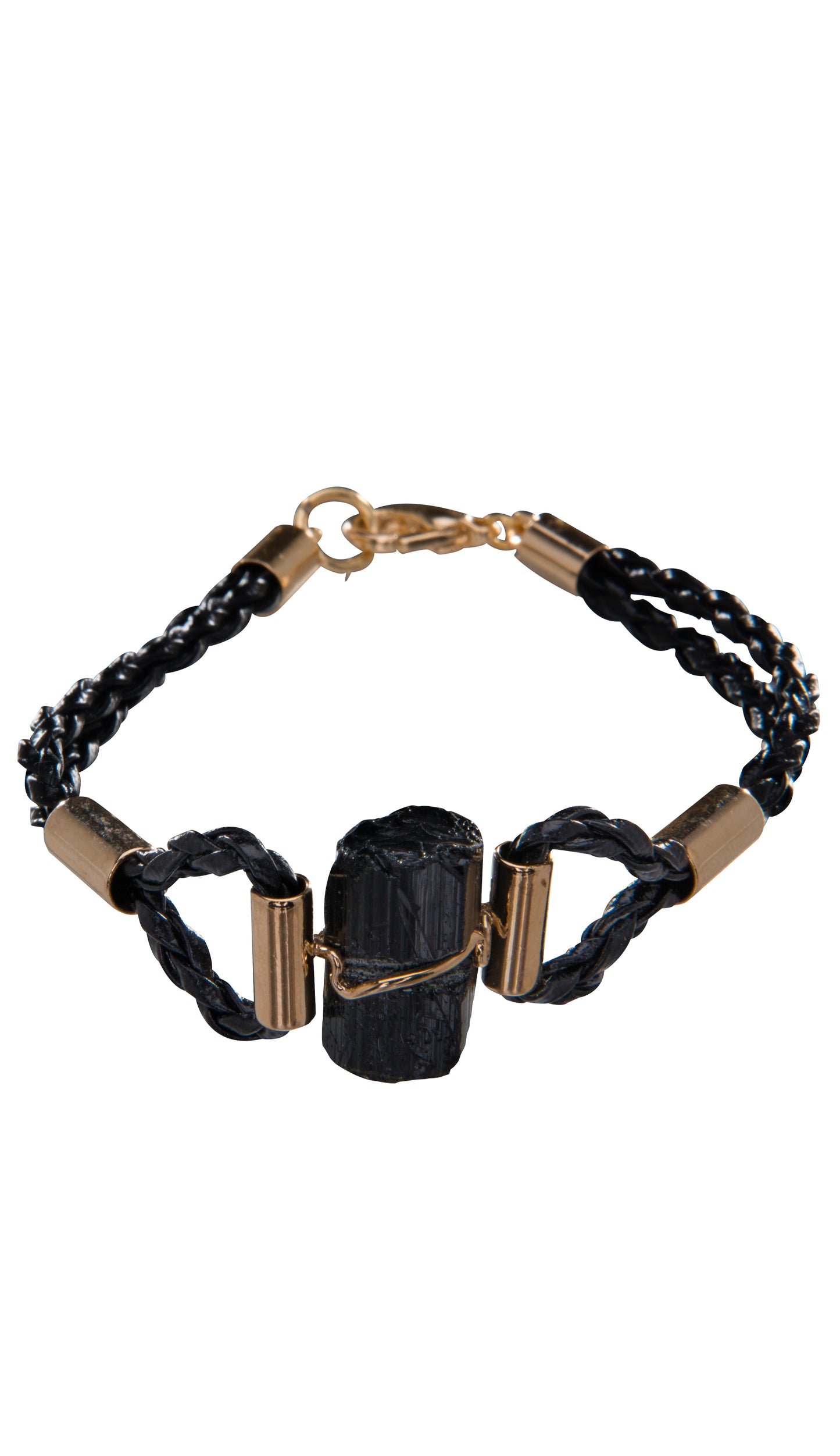 Couro Trançado com Cano e Pontas Naturais