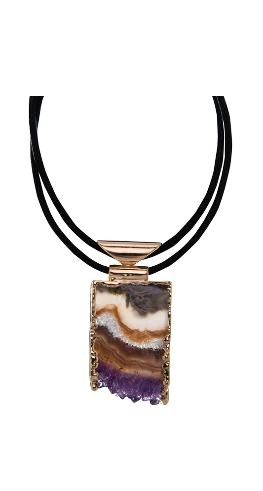 Chapa de Ametista para Baixo Pequena