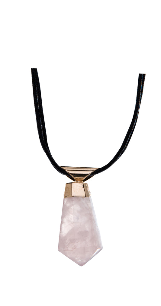 Gota de Quartzo Rosa Lapidado